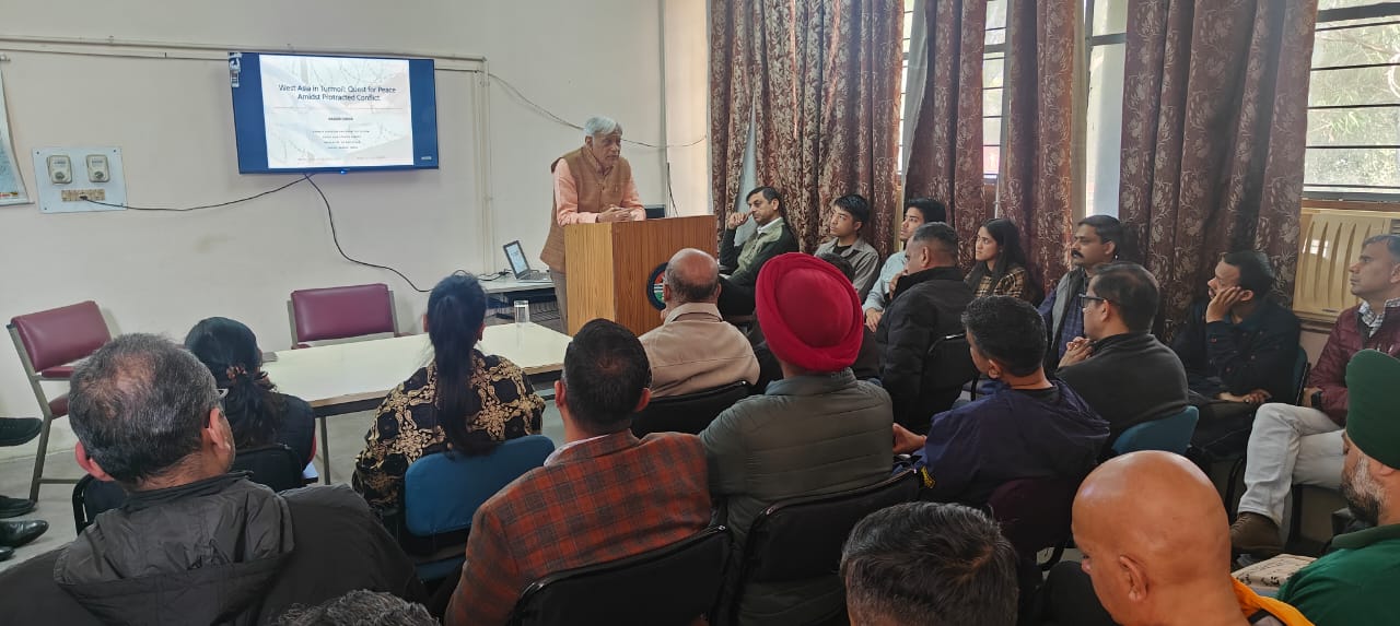 Department of Defence and National Security Studies, Panjab University organised lecture on Turmoil in West Asia